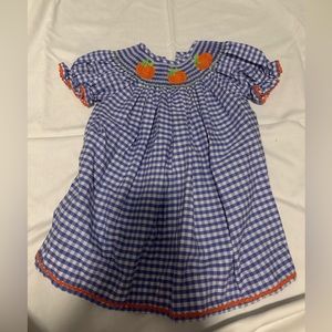 12 months Smocked Pumpkin Dress